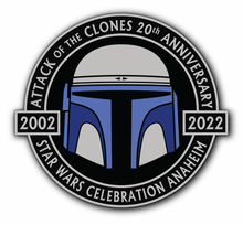 Load image into Gallery viewer, Jango Fett Attack of the Clones 20th Anniversary Celebration Pin