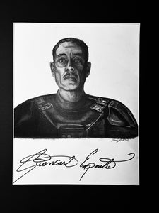 Giancarlo Esposito Autographed Drawing