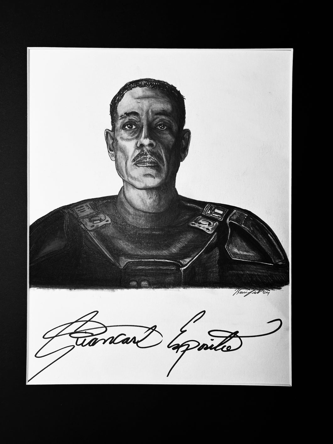 Giancarlo Esposito Autographed Drawing