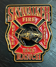 Load image into Gallery viewer, Skywalker Ranch Fire Department Coin comes with a FREE Patch
