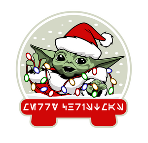 Baby Yoda Santa Patch and 2 Stickers