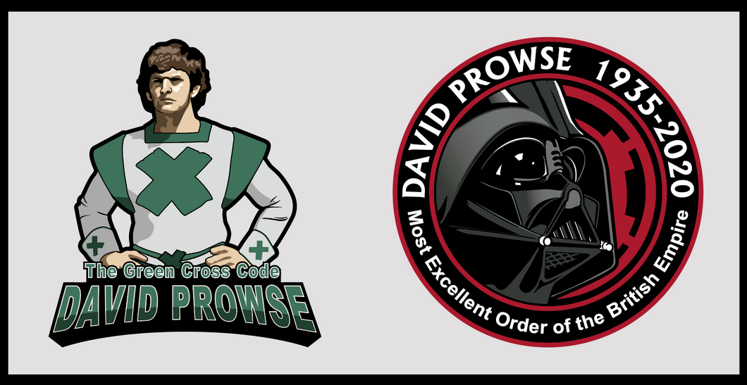 Two David Prowse Patches, Green Cross Man/Vader